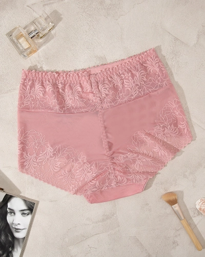 Royalfashion Jemné maxi nohavičky v ružovej farbe PLUS SIZE