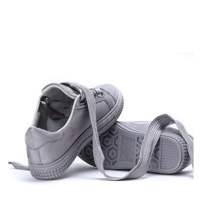 Szare sportowe tenisówki Affina - Obuwie