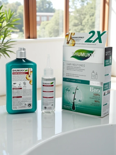Shumukh Šampon in Serum za lase 2v1 - stimulira rast las