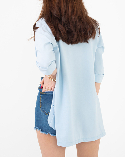 Dámsky modrý pelerína bez zapínania - Oblečenie