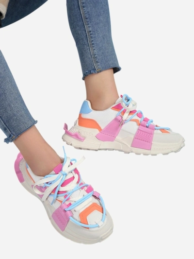 Royalfashion Dámske športové tenisky s gumovými vkladkami Bubble