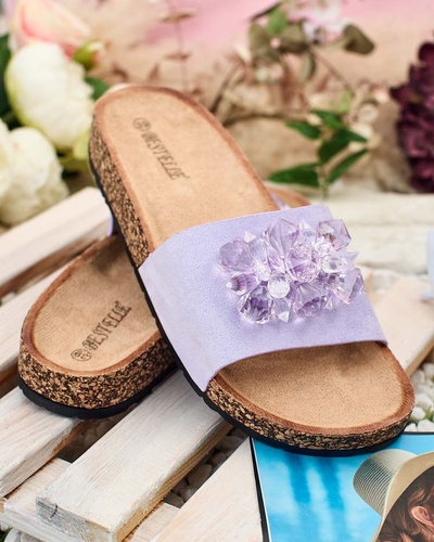 Royalfashion Dámske žabky Villo s kamienkami