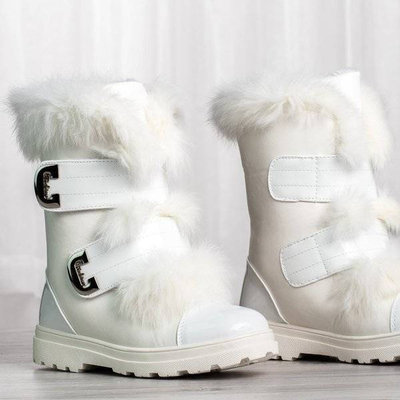 OUTLET Biele snehové topánky s kožušinou od značky Dassacia - Footwear