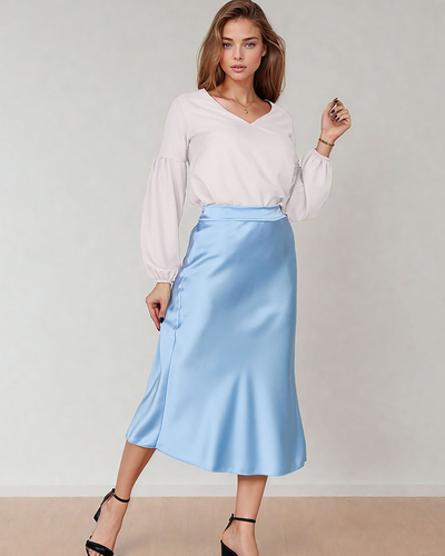 Royalfashion Dámska midi sukňa a'la satén