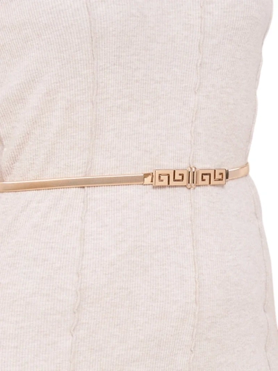 Zlati kovinski ženski pas Minerva Elegante z grškim motivom, 64-100 cm