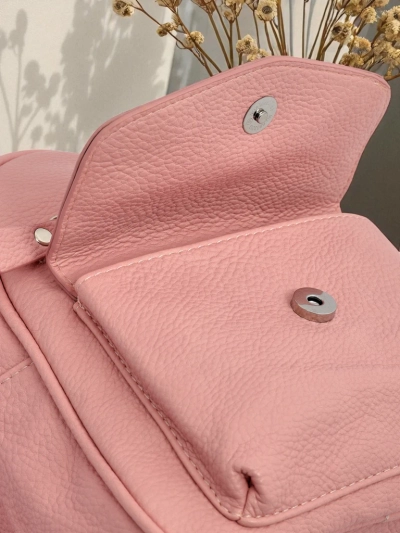 Ženski nahrbtnik Ariadne Rosa Królewska Moda iz ekološkega usnja 25x25 cm