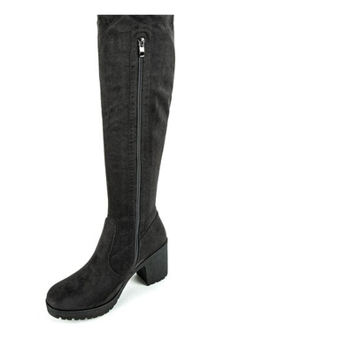 Sivé topánky na vysokom stĺpiku od Ivishy - Obuv