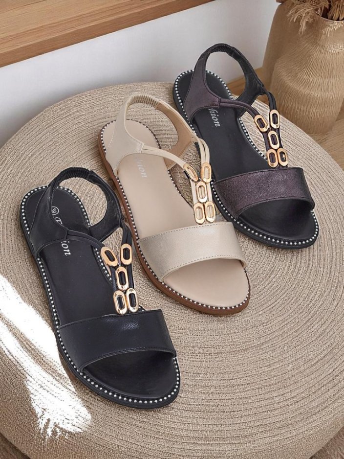 Royalfashion Ženski sandali z okrasnimi paščki Siena Glow