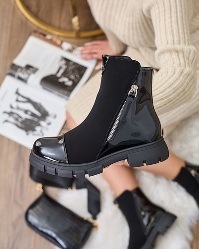 Royalfashion Čierne matné dámske čižmy Hedaheh