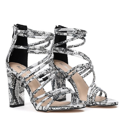 Sandály na vysokém podpatku a'la Almidia hadí kůže - Obuv 1