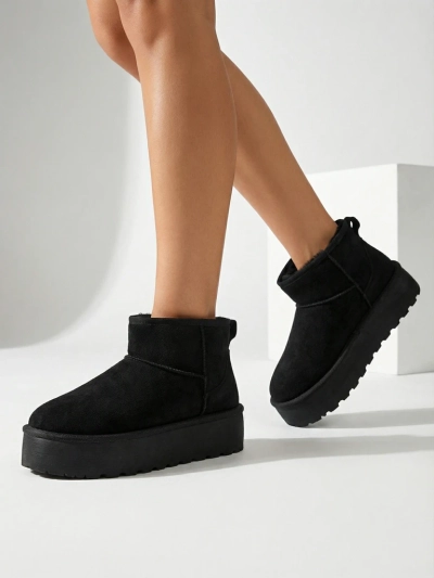 Ženski Gležnjarji Luna Črni Usnjeni Elegantni za Jesen