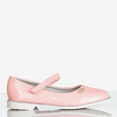 Růžové lakované baleríny pro dívku Kandi - obuv 1
