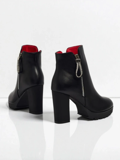 Ženski gležnarji iz eko usnja s peto Marellin