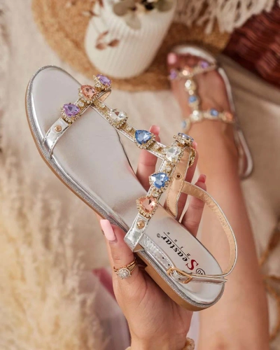 Royalfashion Dámske sandále Selina so zirkónmi