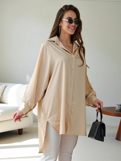 Royalfashion Dlhá dámska oversized košeľa