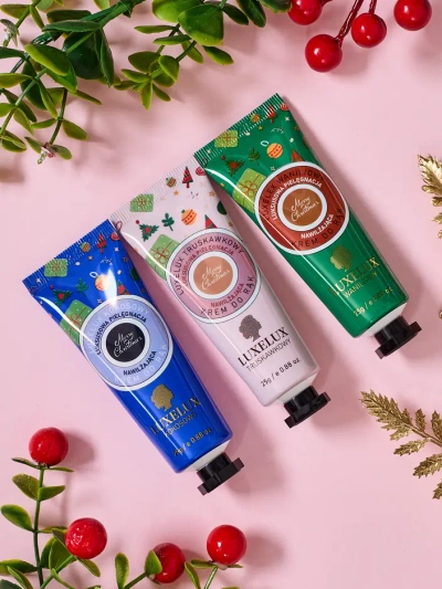 Sada vianočných krémov na ruky Luxelux z botanickej essencie 25g