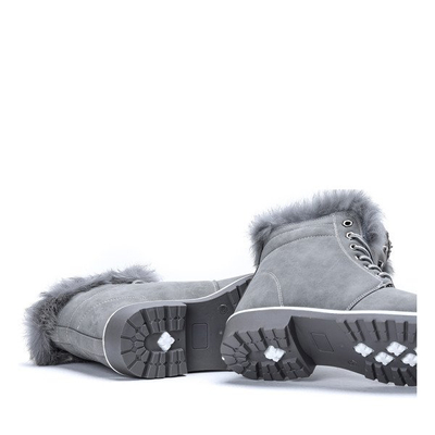 Ocieplane trapery w kolorze szarym Catalina - Obuwie