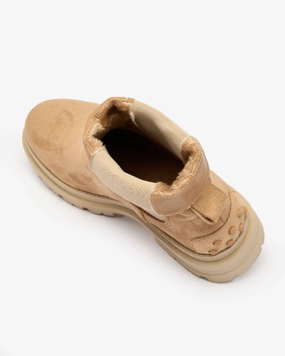 Royalfashion Dámske zateplené čižmy v ťavej farbe Comfy Walk