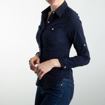 Dámská modrá košile - Halenky 1