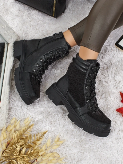 Ženski delavski škornji s krznom Ardella