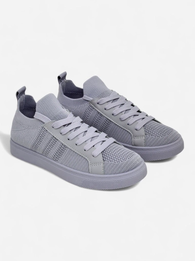 Androsia Gray Sneakers – Stilski športni čevlji z ravnim podplatom za poletje in pomlad