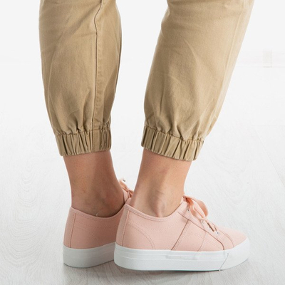 Růžové tenisky na gumové podrážce Tymbis - Obuv 1