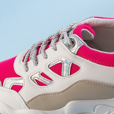 VÝPLET Biela a fuchsiová dámska športová obuv Rebina - Obuv