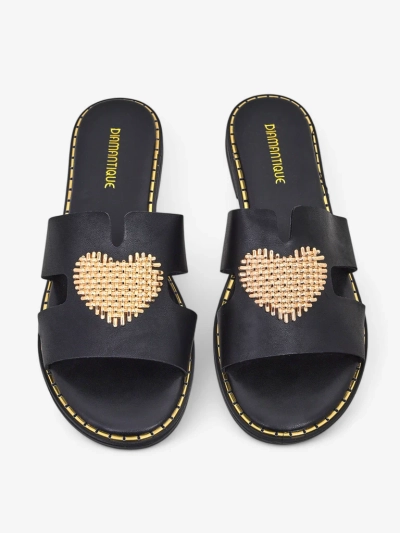 Royalfashion Dámske žabky so srdcom Zlaté srdce