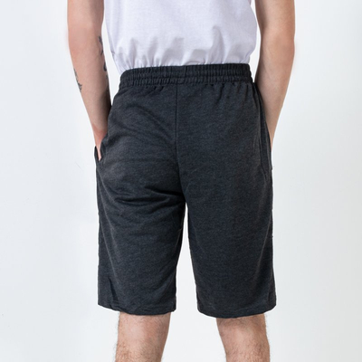 Pánske tmavošedé tepláky s pruhmi - Oblečenie