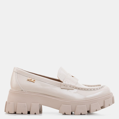 Dámsky svetlo béžový lakovaný slip na topánkach Livinia - Obuv