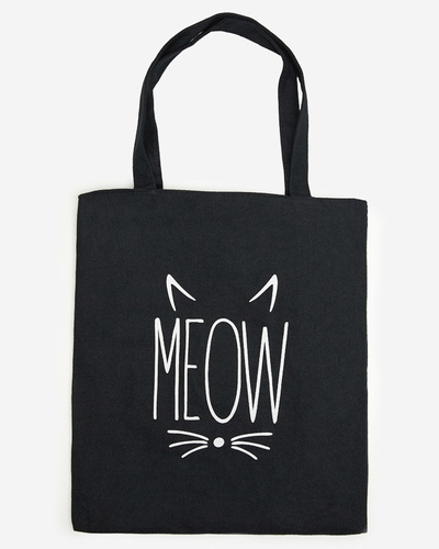 Čierna látková taška s nápisom - Doplnky