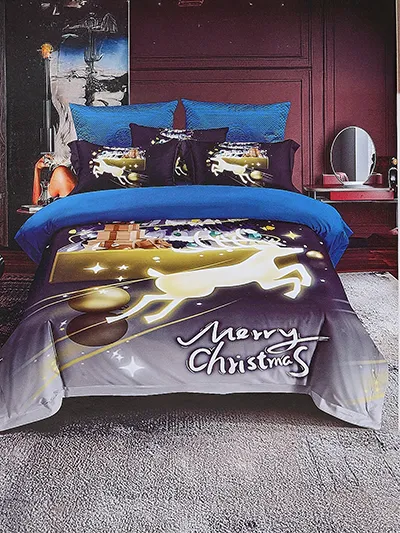 Royalfashion Vianočné posteľné prádlo 160x200 set 3-KUSY