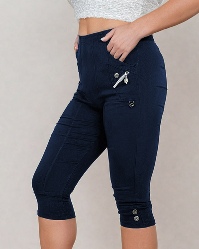 Royalfashion Dámske látkové nohavice 7/8 PLUS SIZE