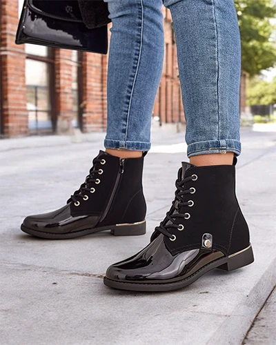 Royalfashion Dámske kozačky s šnurovaním Safalle