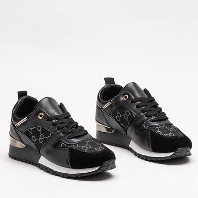 Čierne dámske športové topánky s potlačou Engla - Obuv