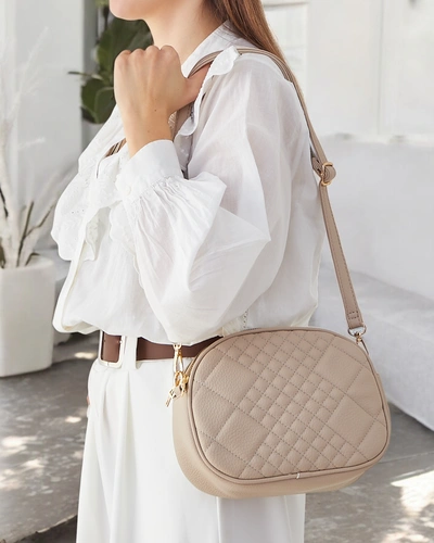 Royalfashion Oval malá dámska kabelka vyrobená z eko kože