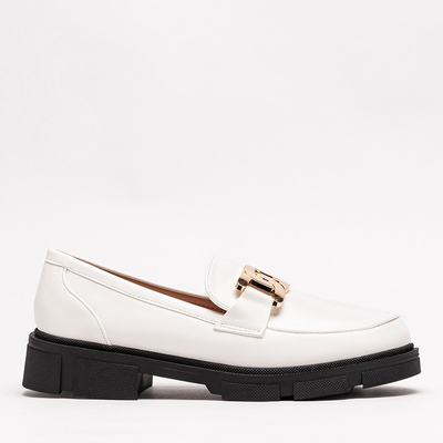 Dámske biele topánky s retiazkou Semla - Obuv