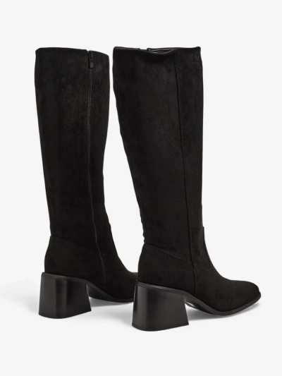 Ženski škornji eko semiš s stebričasto peto Ernala