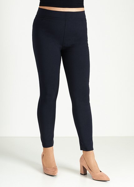 Dámske tmavomodré treggings VEĽKOSŤ VEĽKOSTI - Oblečenie