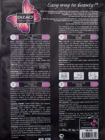 DIZAO - Sada séra a masky so zlatom 6g+36g x 10ks