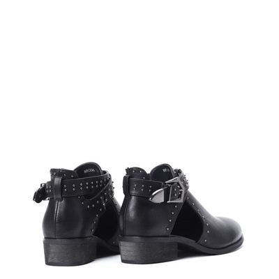 Czarne botki z wycięciami Kayla- Obuwie