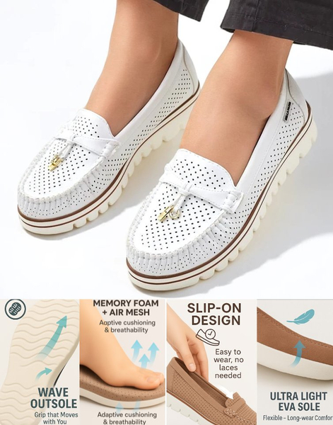 Royalfashion Dámske perforované mokasíny Elissas