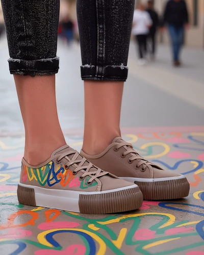 Royalfashion Dámske tenisky s potlačou srdca Sercess