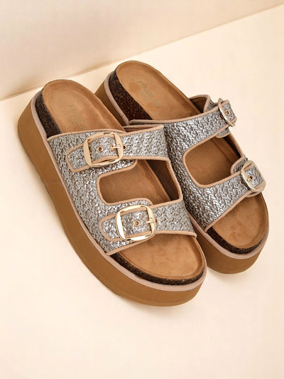 Royalfashion Ženski natikači na platformi Nora Woven