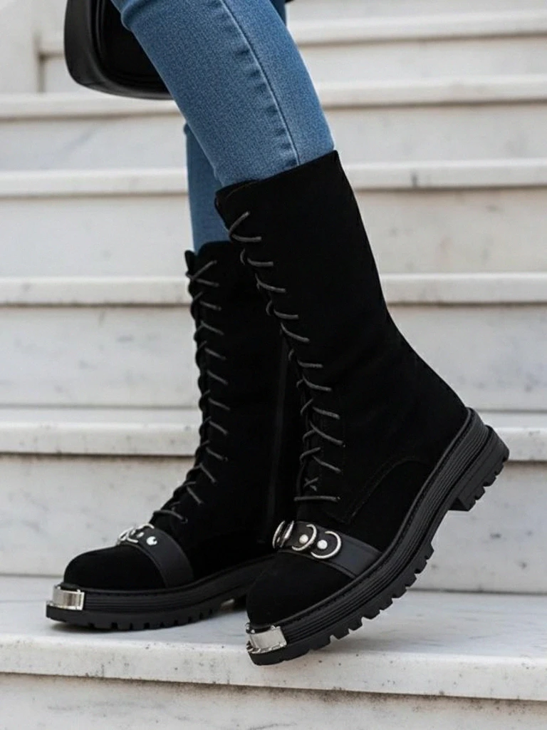 Royalfashion Dámske šnurovacie čižmy Werces