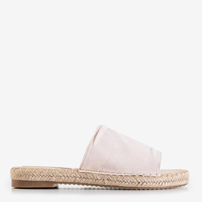 OUTLET Béžové dámske papuče Lamiya - Obuv