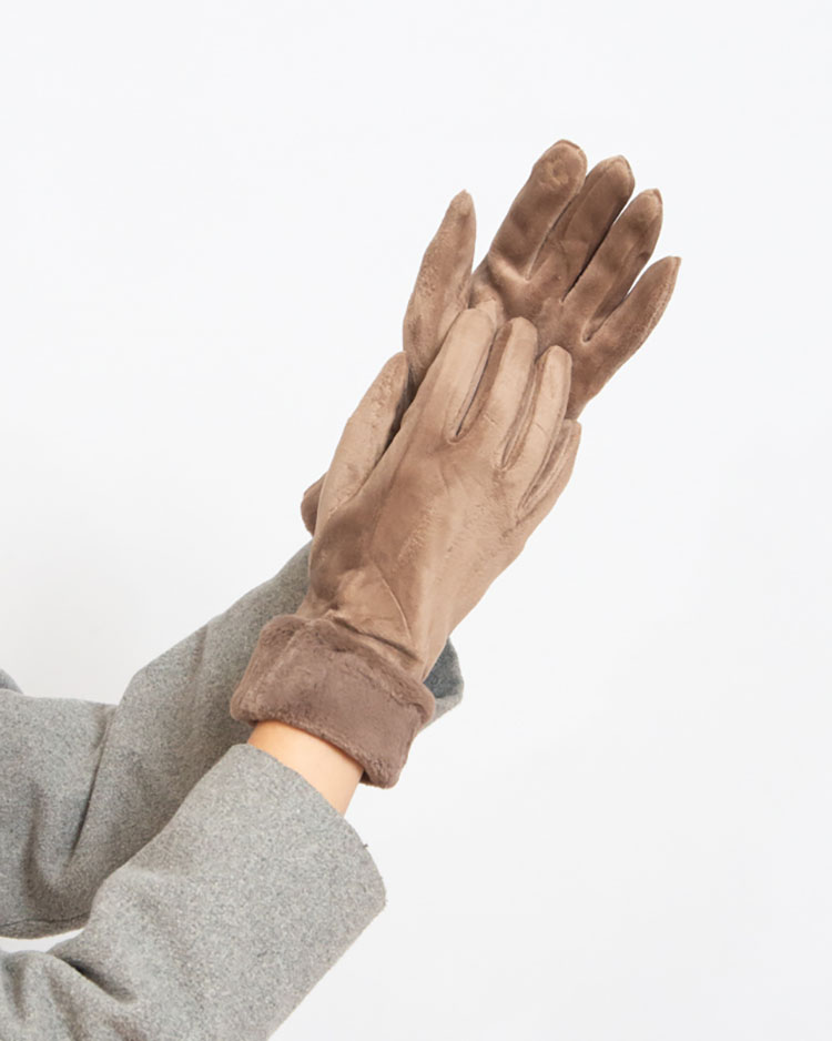 Royalfashion Hnedé dámske rukavice