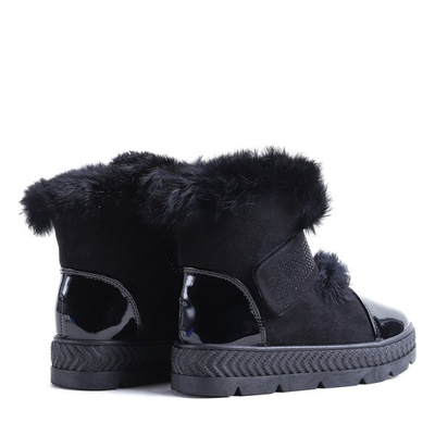 Czarne śniegowce na platformie Sophia - Obuwie