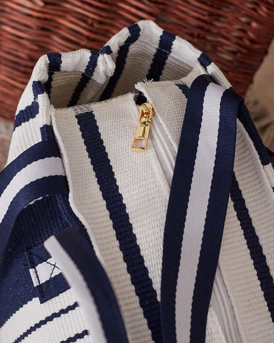 Royalfashion Látková pruhovaná kabelka cez rameno