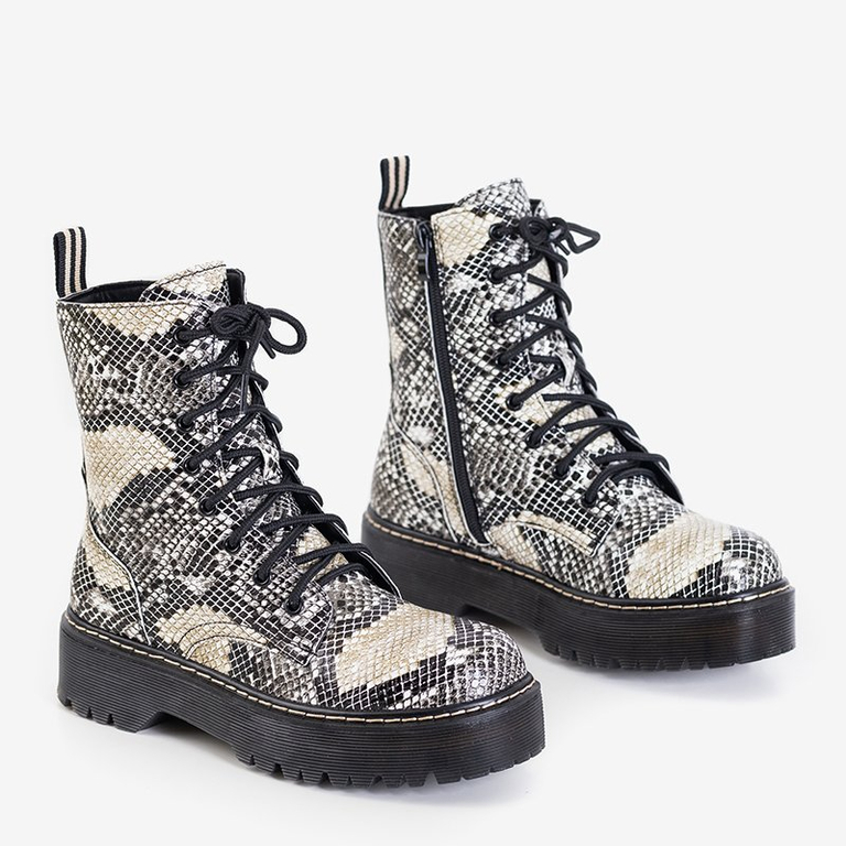 Dámske ploché lodičky z hadej kože Chic Glam - topánky